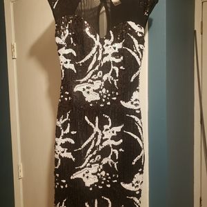 Black and white Sequences Dress